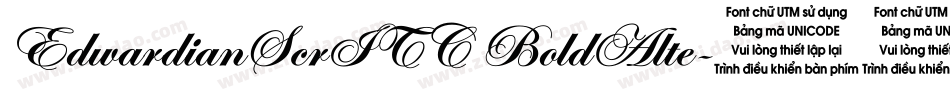 EdwardianScrITC BoldAlte字体转换